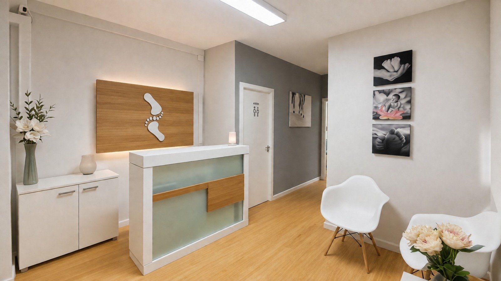 Recepción de la Clínica de Podología en Ripollet